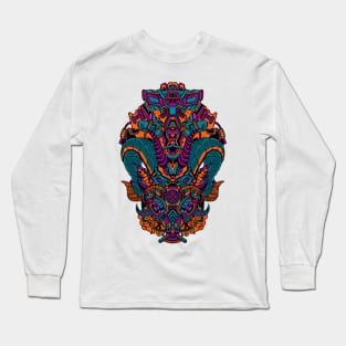 monsters and blue robots Long Sleeve T-Shirt